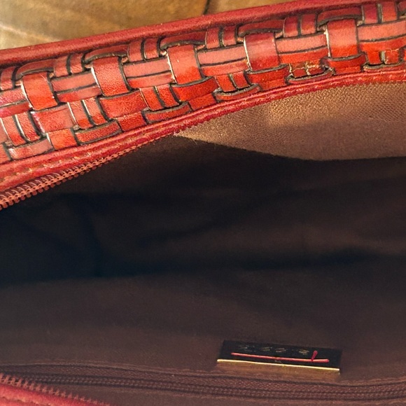 Talbot's Leather Brown Weave Purse Bag - Woven - Picture 7 of 7